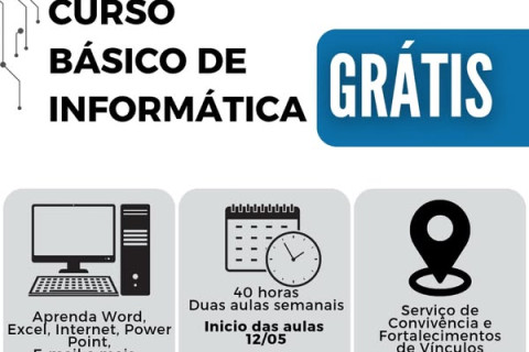Prefeitura de Nova Santa Rosa segue com as inscrições abertas para o curso básico de informática